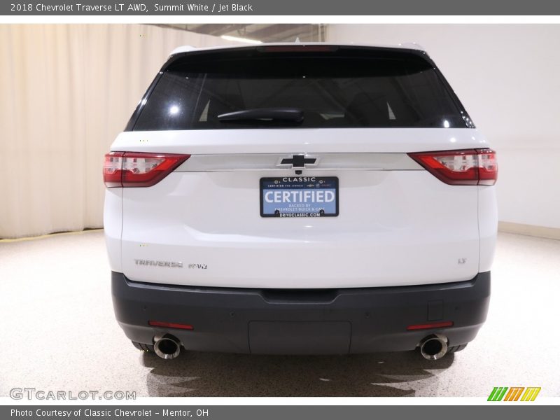 Summit White / Jet Black 2018 Chevrolet Traverse LT AWD