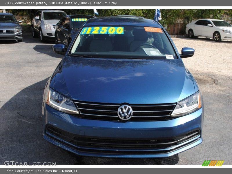 Silk Blue Metallic / Black/Palladium Gray 2017 Volkswagen Jetta S
