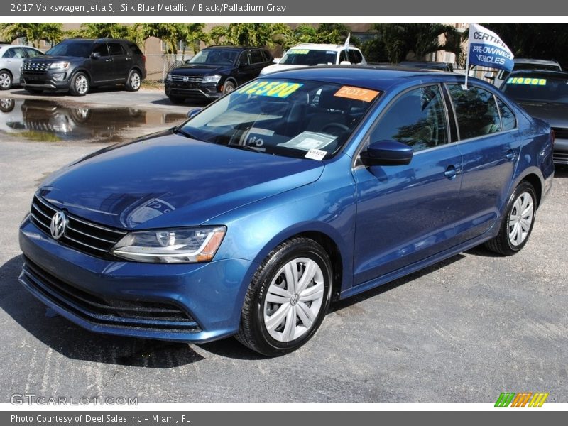 Silk Blue Metallic / Black/Palladium Gray 2017 Volkswagen Jetta S