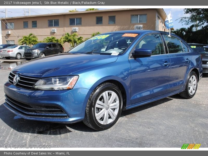Silk Blue Metallic / Black/Palladium Gray 2017 Volkswagen Jetta S