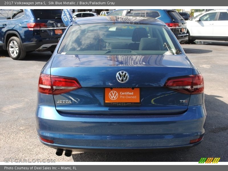 Silk Blue Metallic / Black/Palladium Gray 2017 Volkswagen Jetta S