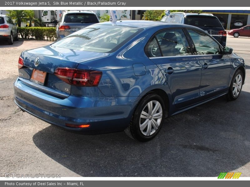 Silk Blue Metallic / Black/Palladium Gray 2017 Volkswagen Jetta S