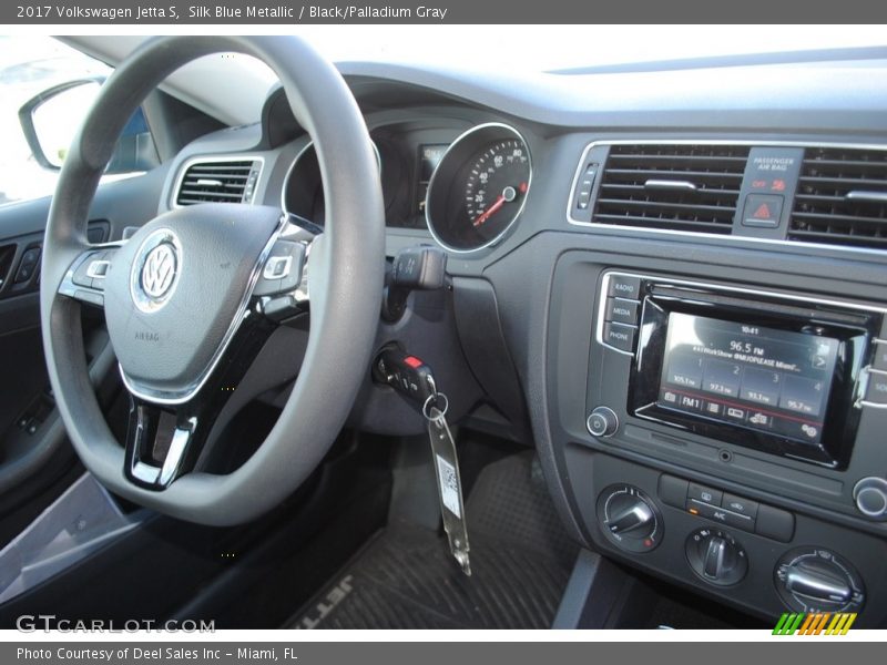 Silk Blue Metallic / Black/Palladium Gray 2017 Volkswagen Jetta S
