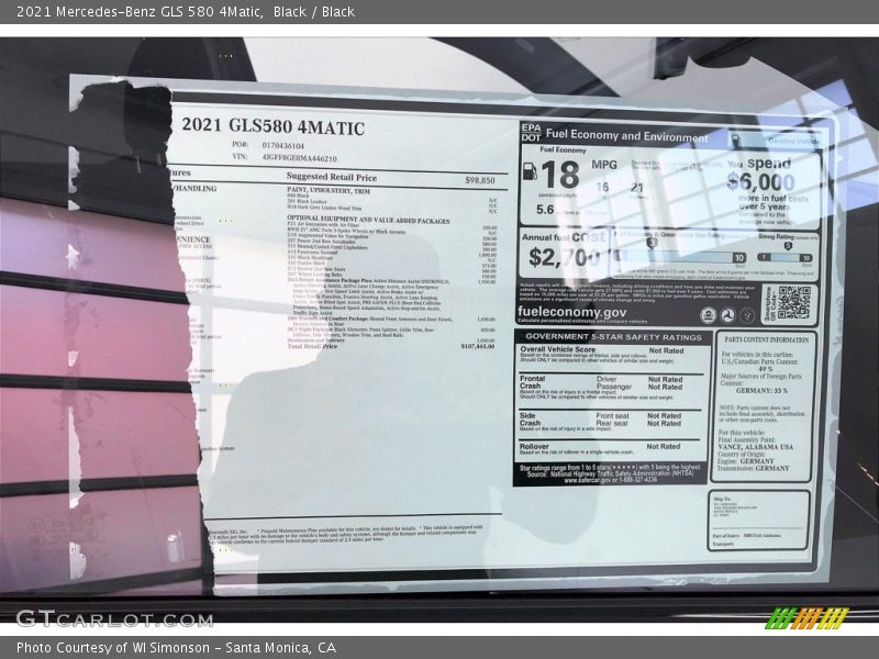 Black / Black 2021 Mercedes-Benz GLS 580 4Matic