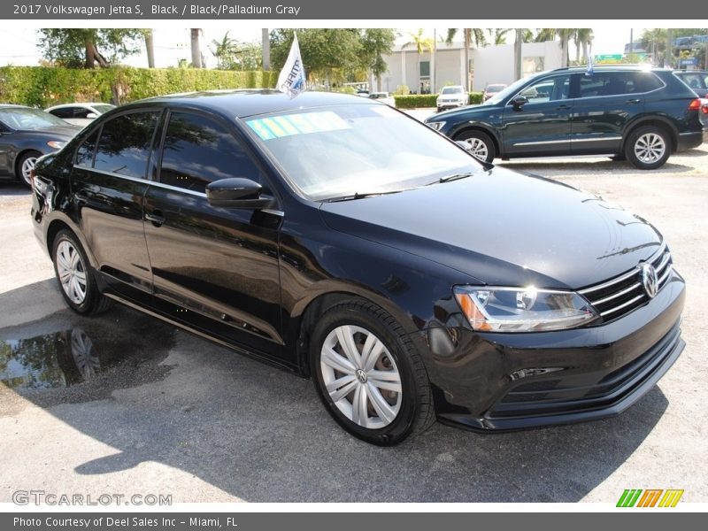 Black / Black/Palladium Gray 2017 Volkswagen Jetta S