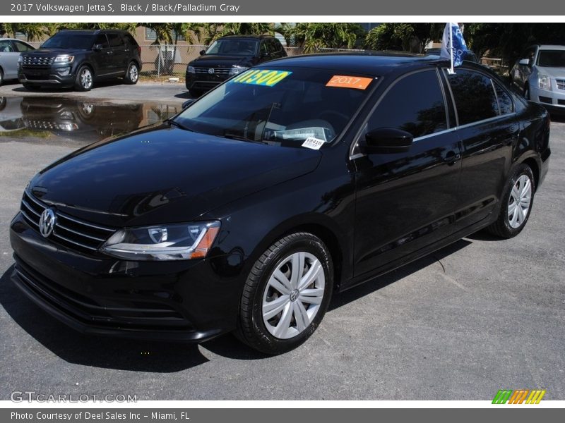 Black / Black/Palladium Gray 2017 Volkswagen Jetta S