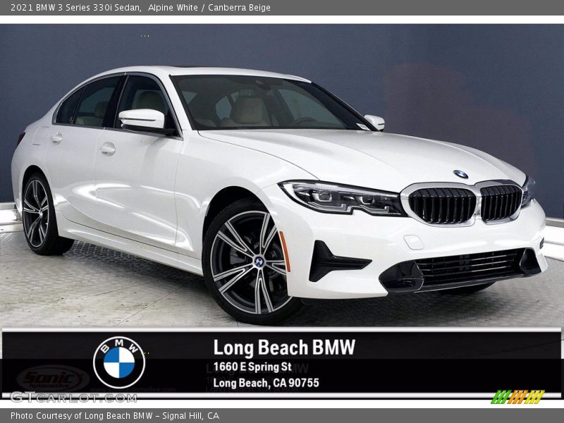 Alpine White / Canberra Beige 2021 BMW 3 Series 330i Sedan