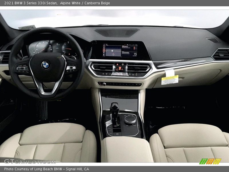 Alpine White / Canberra Beige 2021 BMW 3 Series 330i Sedan
