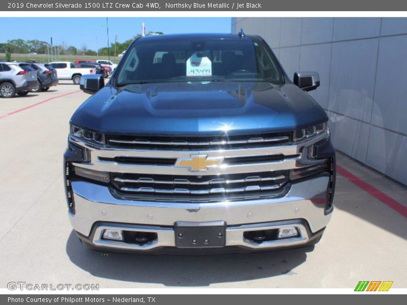 Northsky Blue Metallic / Jet Black 2019 Chevrolet Silverado 1500 LTZ Crew Cab 4WD