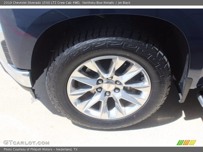 Northsky Blue Metallic / Jet Black 2019 Chevrolet Silverado 1500 LTZ Crew Cab 4WD