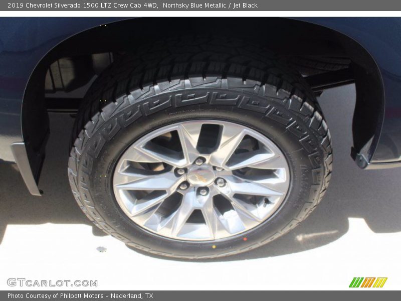 Northsky Blue Metallic / Jet Black 2019 Chevrolet Silverado 1500 LTZ Crew Cab 4WD