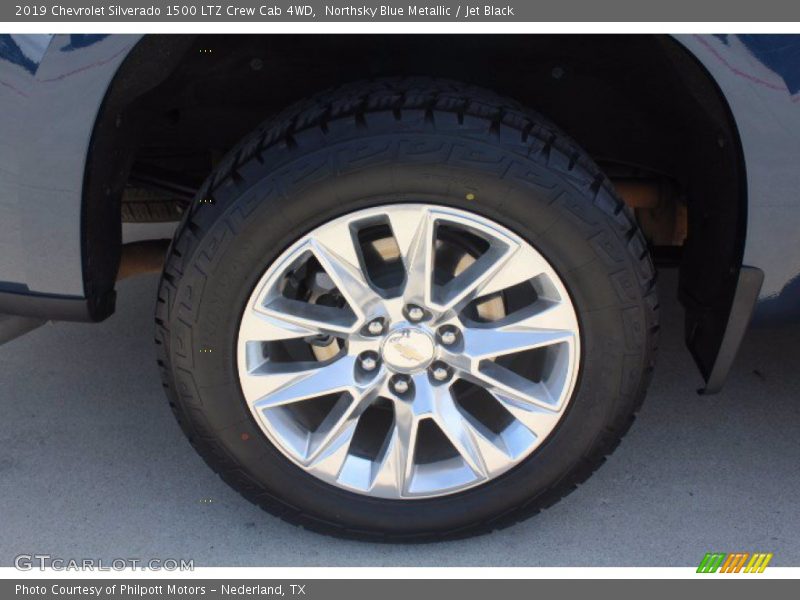 Northsky Blue Metallic / Jet Black 2019 Chevrolet Silverado 1500 LTZ Crew Cab 4WD