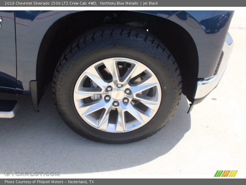 Northsky Blue Metallic / Jet Black 2019 Chevrolet Silverado 1500 LTZ Crew Cab 4WD