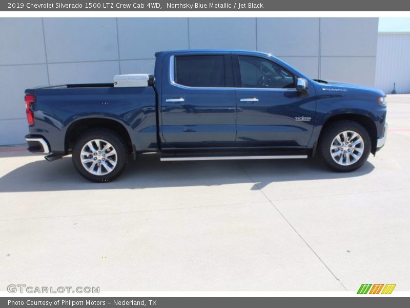 Northsky Blue Metallic / Jet Black 2019 Chevrolet Silverado 1500 LTZ Crew Cab 4WD