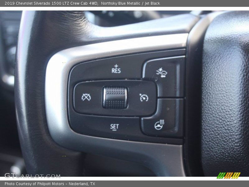 Northsky Blue Metallic / Jet Black 2019 Chevrolet Silverado 1500 LTZ Crew Cab 4WD