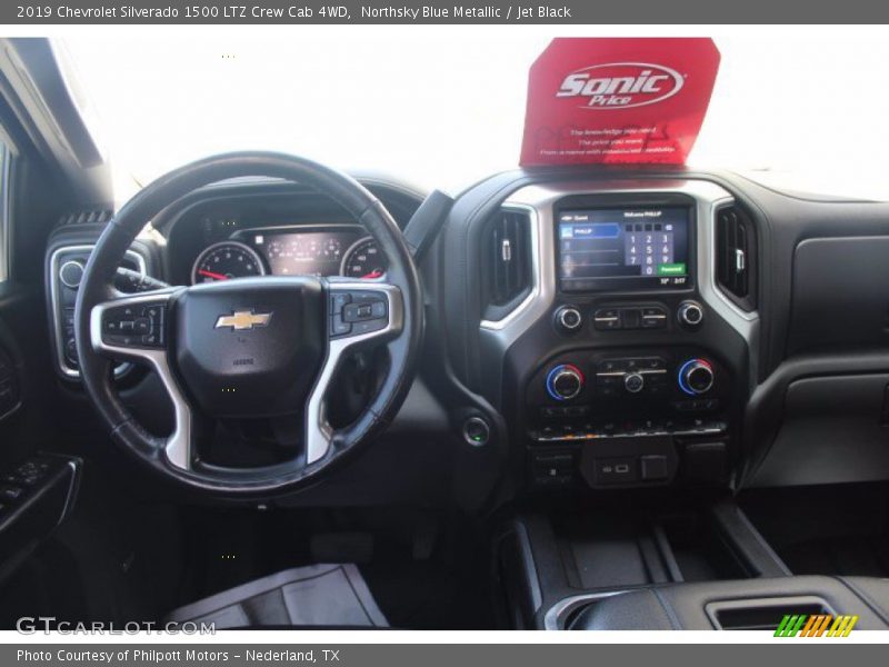 Northsky Blue Metallic / Jet Black 2019 Chevrolet Silverado 1500 LTZ Crew Cab 4WD