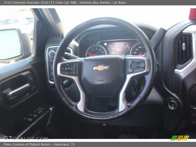 Northsky Blue Metallic / Jet Black 2019 Chevrolet Silverado 1500 LTZ Crew Cab 4WD