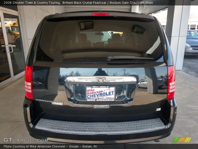 Brilliant Black Crystal Pearlcoat / Medium Slate Gray/Light Shale 2008 Chrysler Town & Country Touring