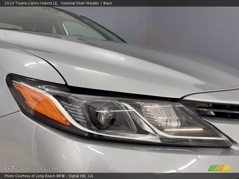 Celestial Silver Metallic / Black 2019 Toyota Camry Hybrid LE