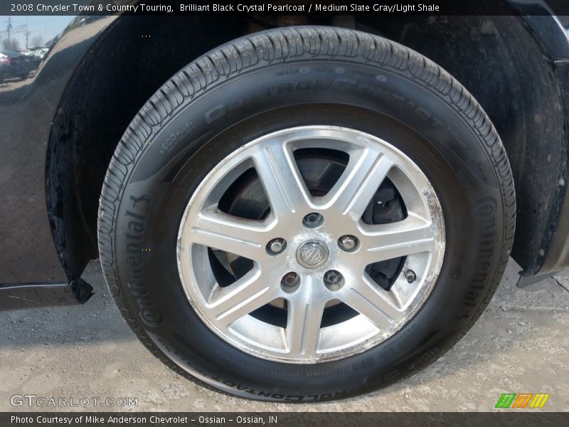 Brilliant Black Crystal Pearlcoat / Medium Slate Gray/Light Shale 2008 Chrysler Town & Country Touring
