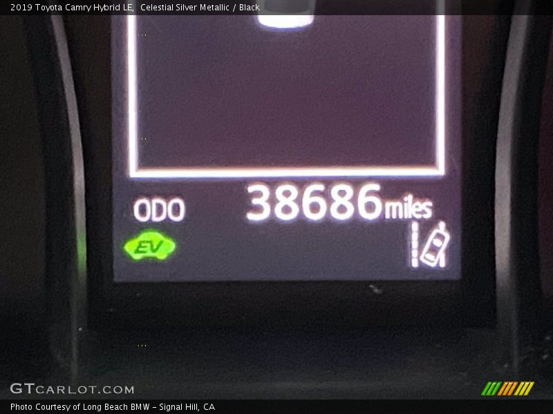 Celestial Silver Metallic / Black 2019 Toyota Camry Hybrid LE