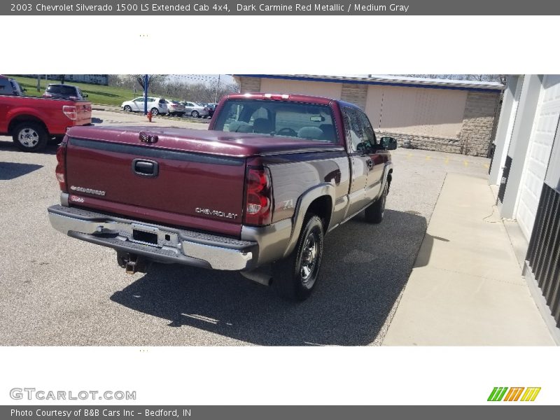 Dark Carmine Red Metallic / Medium Gray 2003 Chevrolet Silverado 1500 LS Extended Cab 4x4