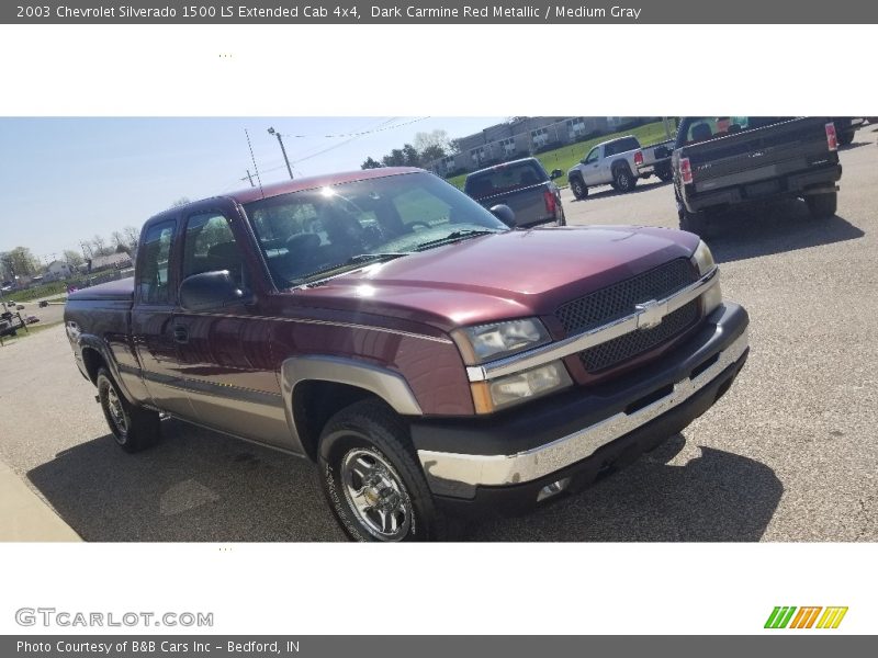 Dark Carmine Red Metallic / Medium Gray 2003 Chevrolet Silverado 1500 LS Extended Cab 4x4
