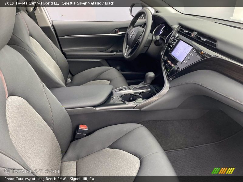 Celestial Silver Metallic / Black 2019 Toyota Camry Hybrid LE