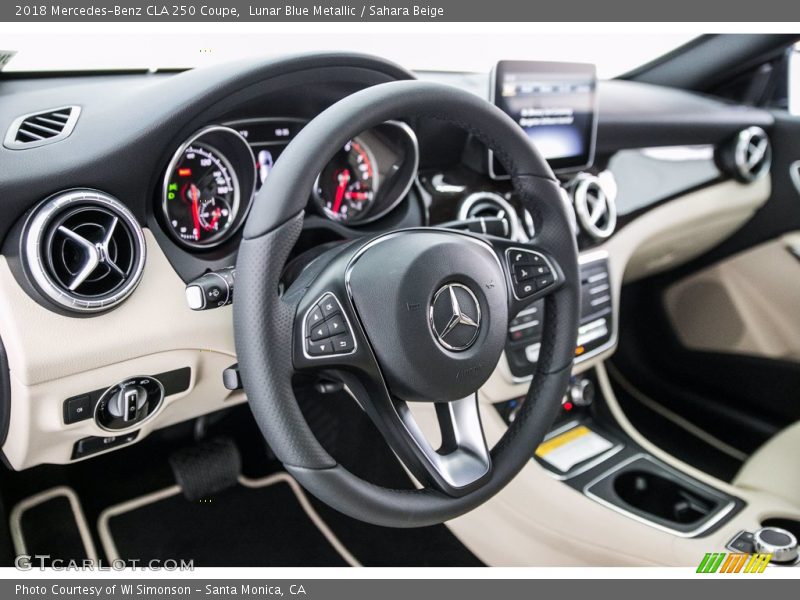 Lunar Blue Metallic / Sahara Beige 2018 Mercedes-Benz CLA 250 Coupe
