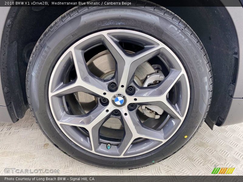 Mediterranean Blue Metallic / Canberra Beige 2018 BMW X1 xDrive28i