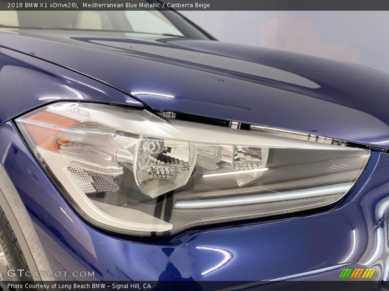 Mediterranean Blue Metallic / Canberra Beige 2018 BMW X1 xDrive28i
