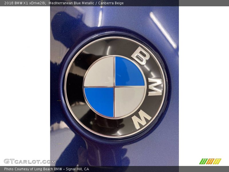 Mediterranean Blue Metallic / Canberra Beige 2018 BMW X1 xDrive28i