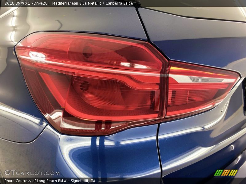 Mediterranean Blue Metallic / Canberra Beige 2018 BMW X1 xDrive28i