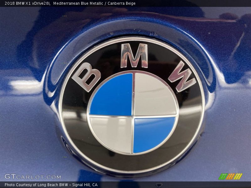 Mediterranean Blue Metallic / Canberra Beige 2018 BMW X1 xDrive28i