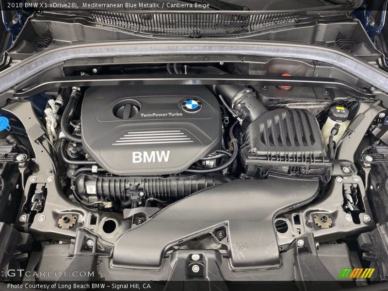 Mediterranean Blue Metallic / Canberra Beige 2018 BMW X1 xDrive28i