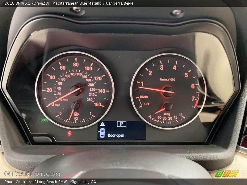 Mediterranean Blue Metallic / Canberra Beige 2018 BMW X1 xDrive28i
