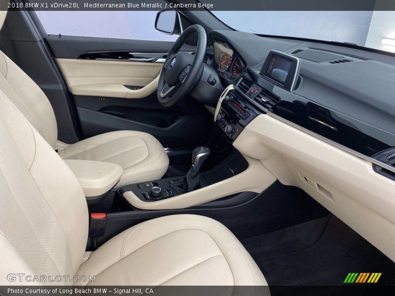 Mediterranean Blue Metallic / Canberra Beige 2018 BMW X1 xDrive28i