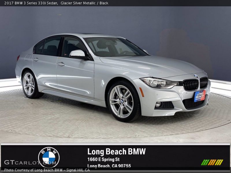 Glacier Silver Metallic / Black 2017 BMW 3 Series 330i Sedan