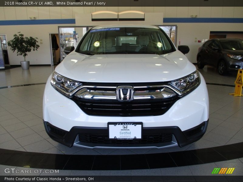 White Diamond Pearl / Ivory 2018 Honda CR-V LX AWD
