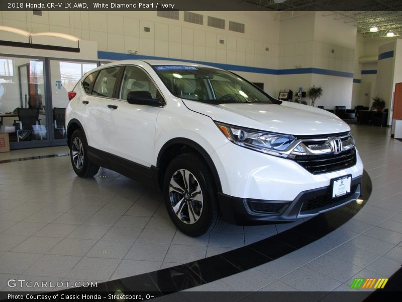 White Diamond Pearl / Ivory 2018 Honda CR-V LX AWD