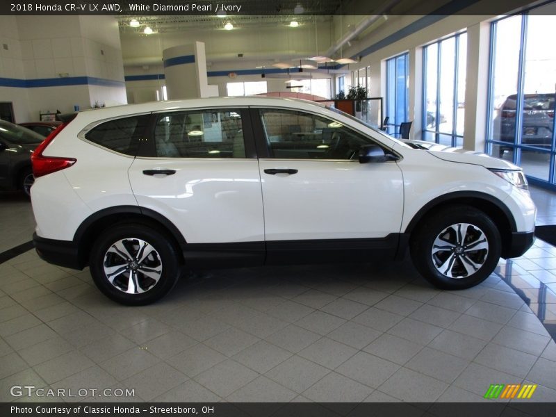 White Diamond Pearl / Ivory 2018 Honda CR-V LX AWD
