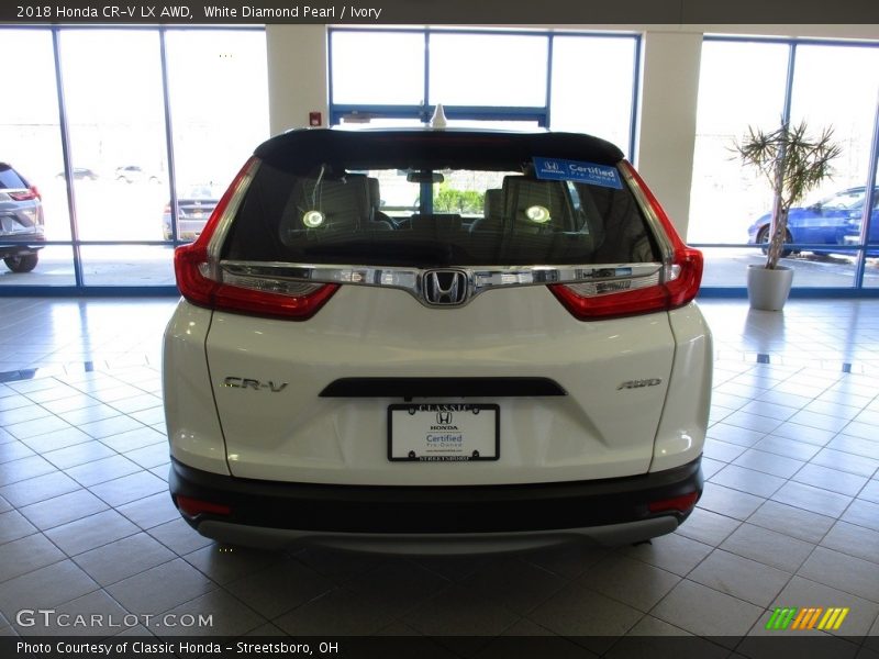 White Diamond Pearl / Ivory 2018 Honda CR-V LX AWD