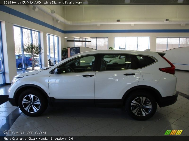 White Diamond Pearl / Ivory 2018 Honda CR-V LX AWD