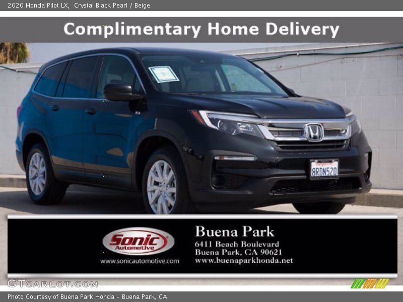 Crystal Black Pearl / Beige 2020 Honda Pilot LX
