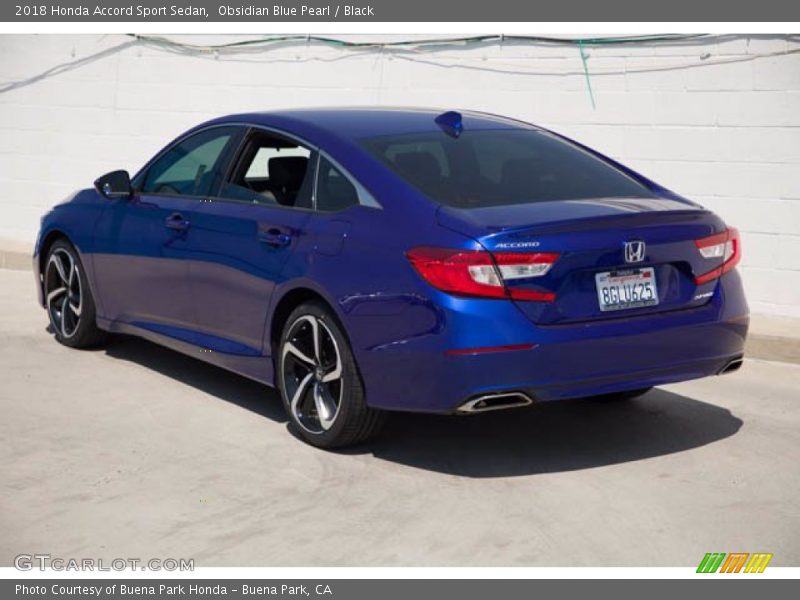 Obsidian Blue Pearl / Black 2018 Honda Accord Sport Sedan