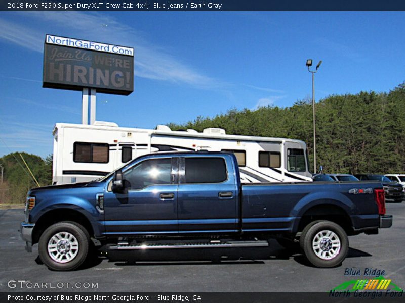 Blue Jeans / Earth Gray 2018 Ford F250 Super Duty XLT Crew Cab 4x4