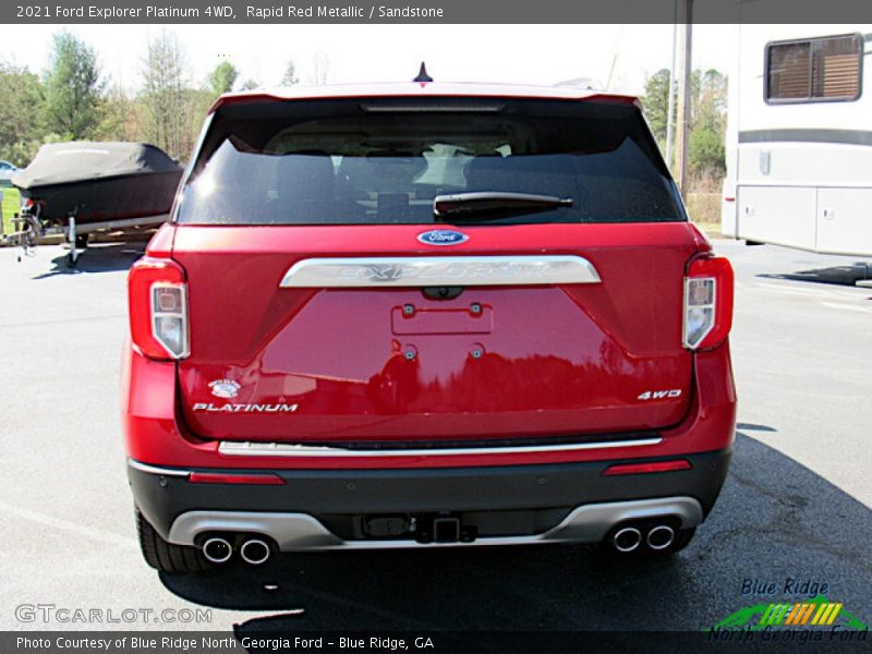 Rapid Red Metallic / Sandstone 2021 Ford Explorer Platinum 4WD