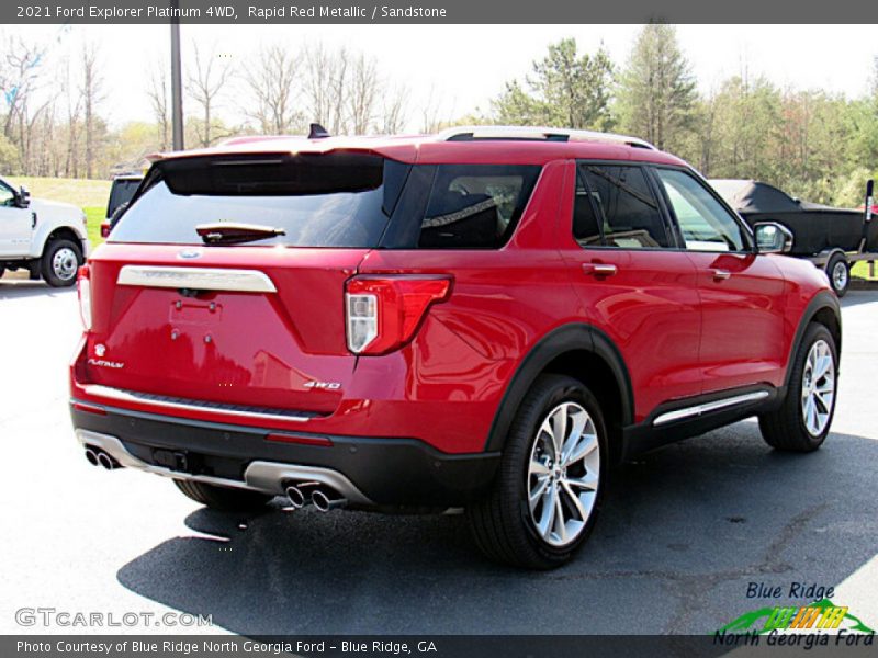 Rapid Red Metallic / Sandstone 2021 Ford Explorer Platinum 4WD