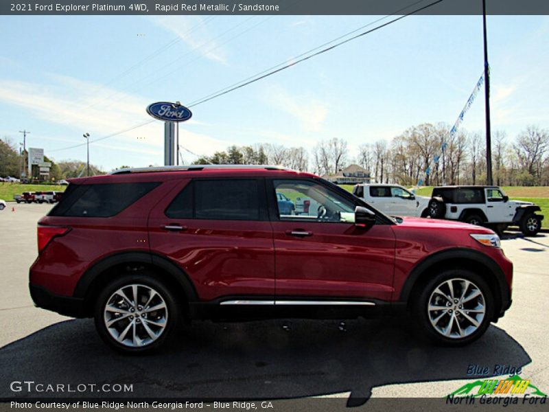 Rapid Red Metallic / Sandstone 2021 Ford Explorer Platinum 4WD