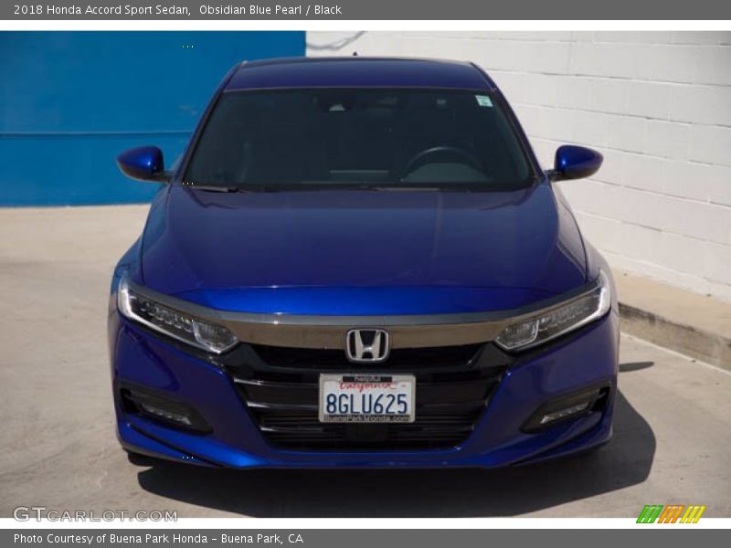 Obsidian Blue Pearl / Black 2018 Honda Accord Sport Sedan